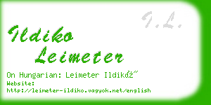 ildiko leimeter business card